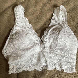 White lace bralette